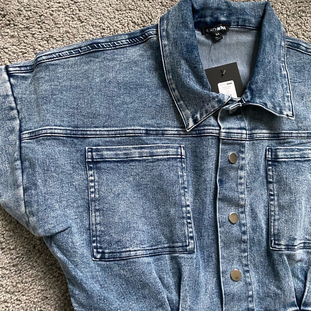 Fashion Nova Light Blue Denim Overalls - Picture 8 of 15